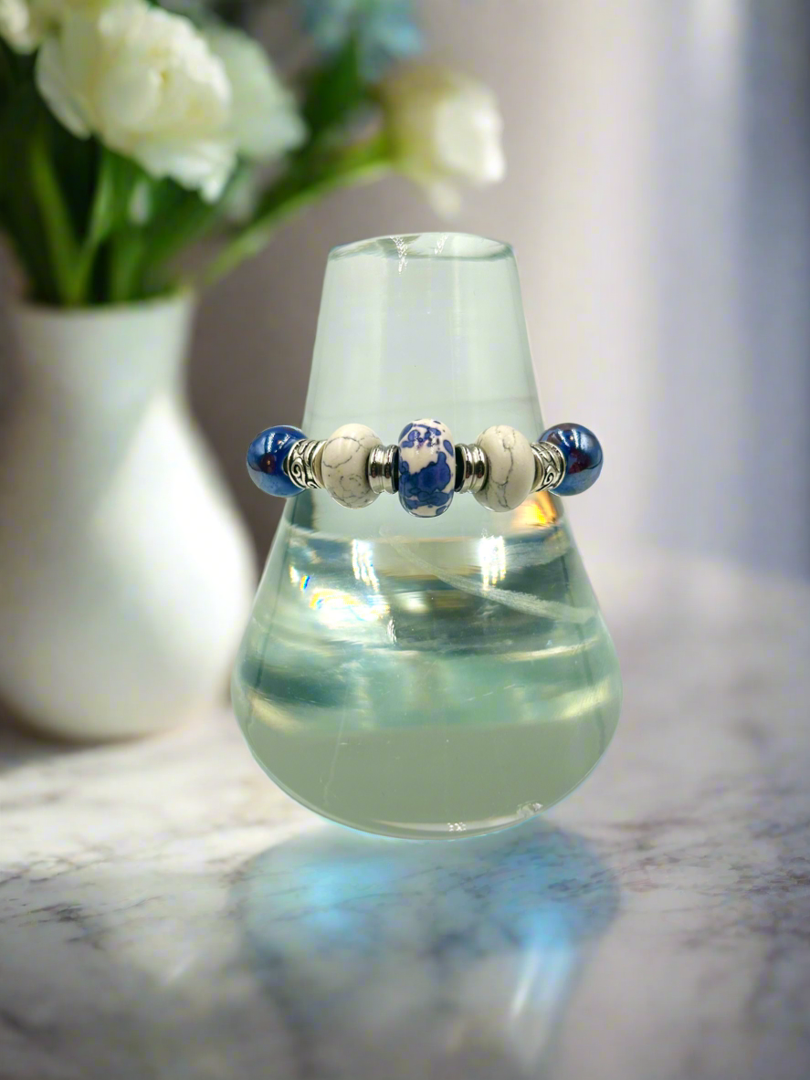 Blue Willow - Single Cuff Bangle