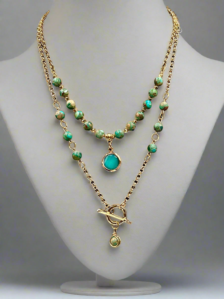Jasper Cove - Beaded Chain Necklace