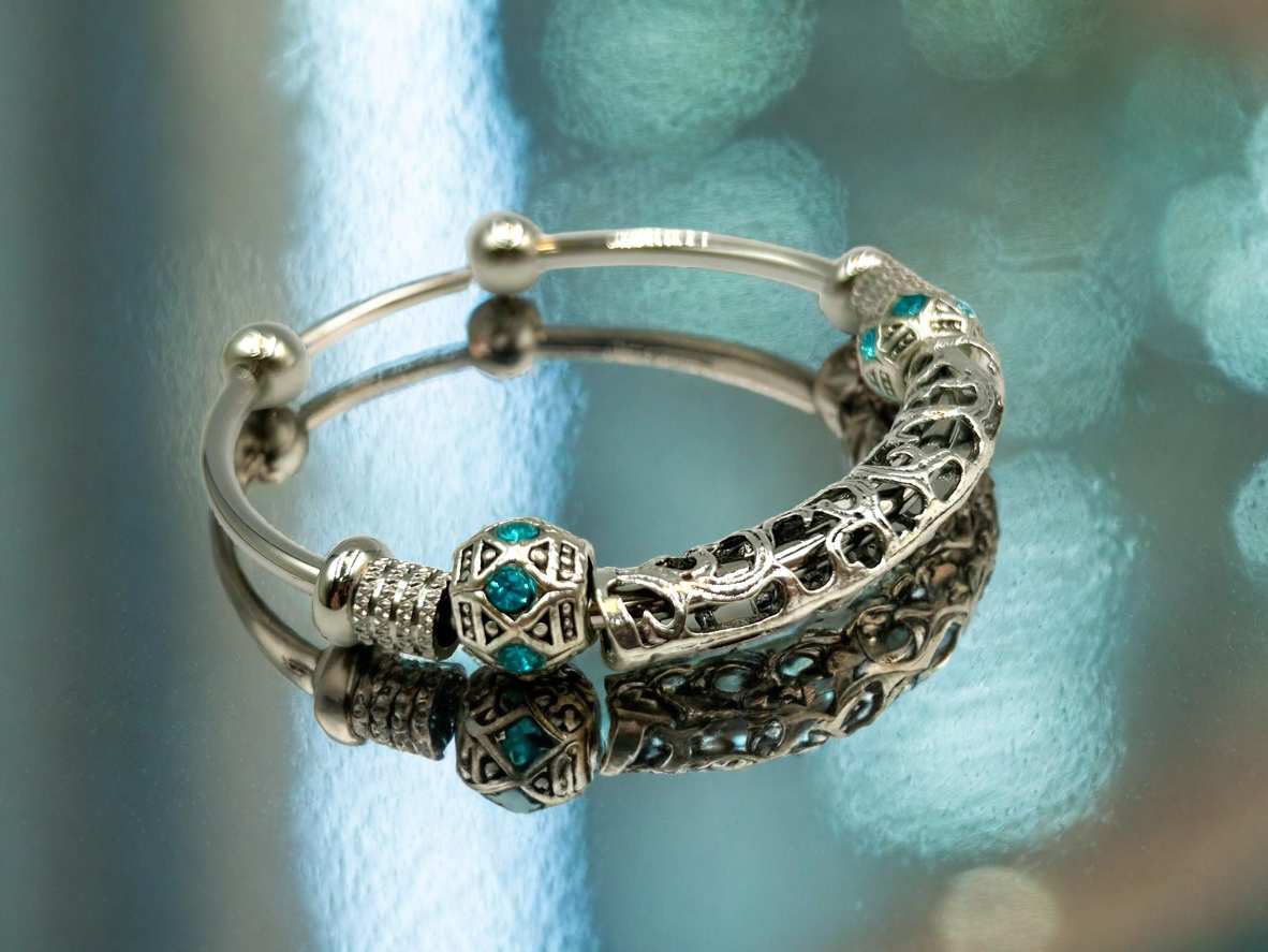 Aqua Sky - Single Cuff Bangle