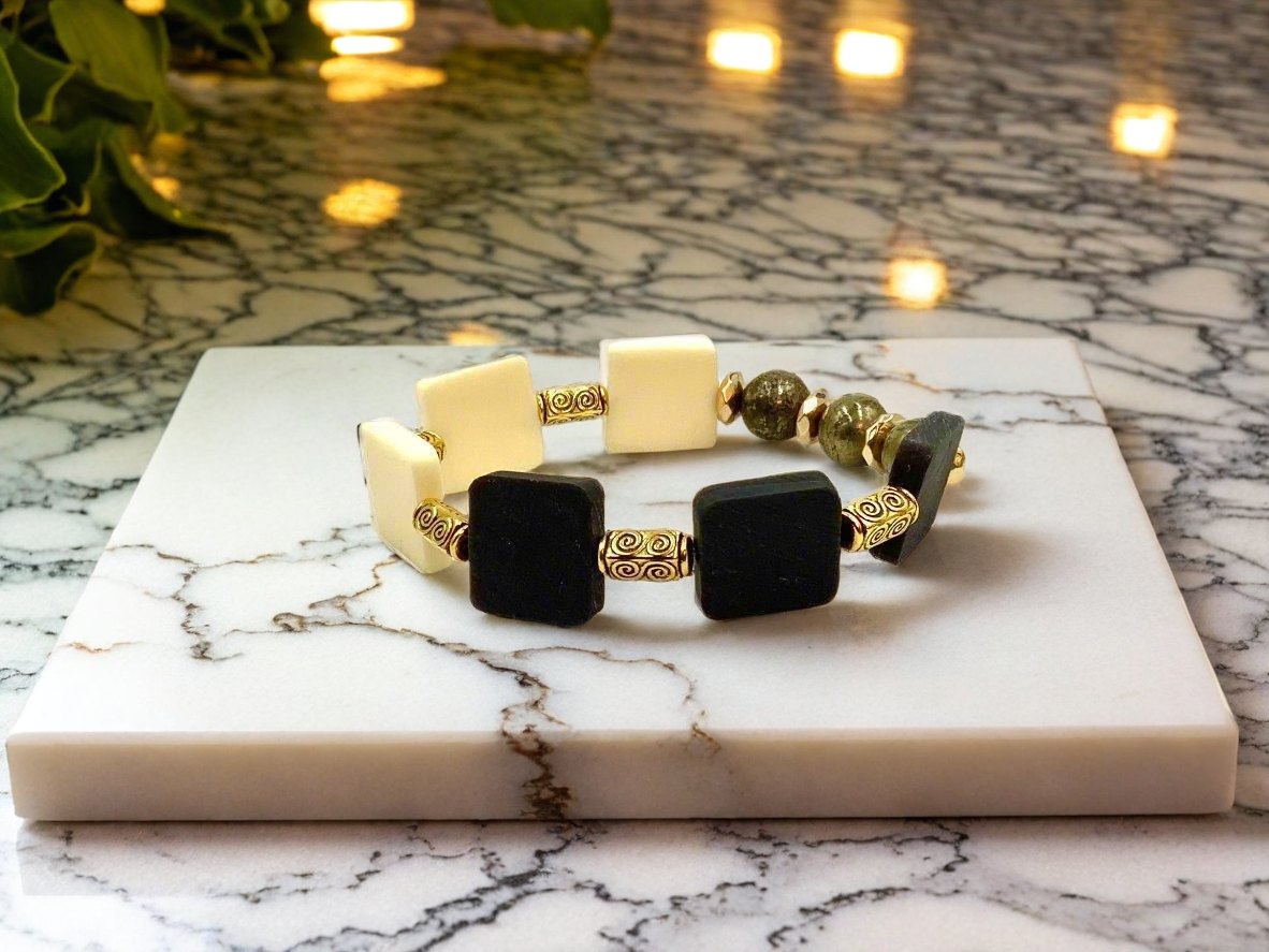 Ebony & Ivory - 3 Piece Bracelet Set