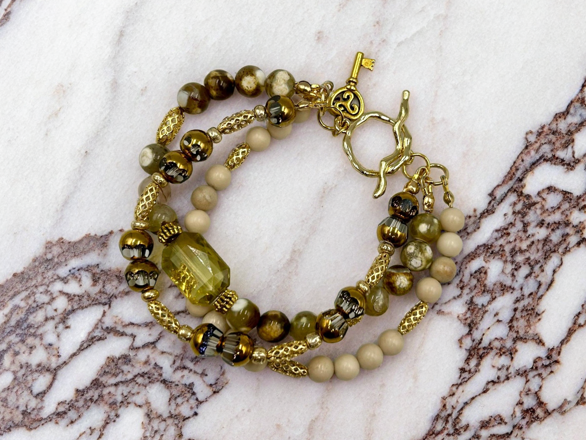 Emerald Tide - Beaded Chain Necklace