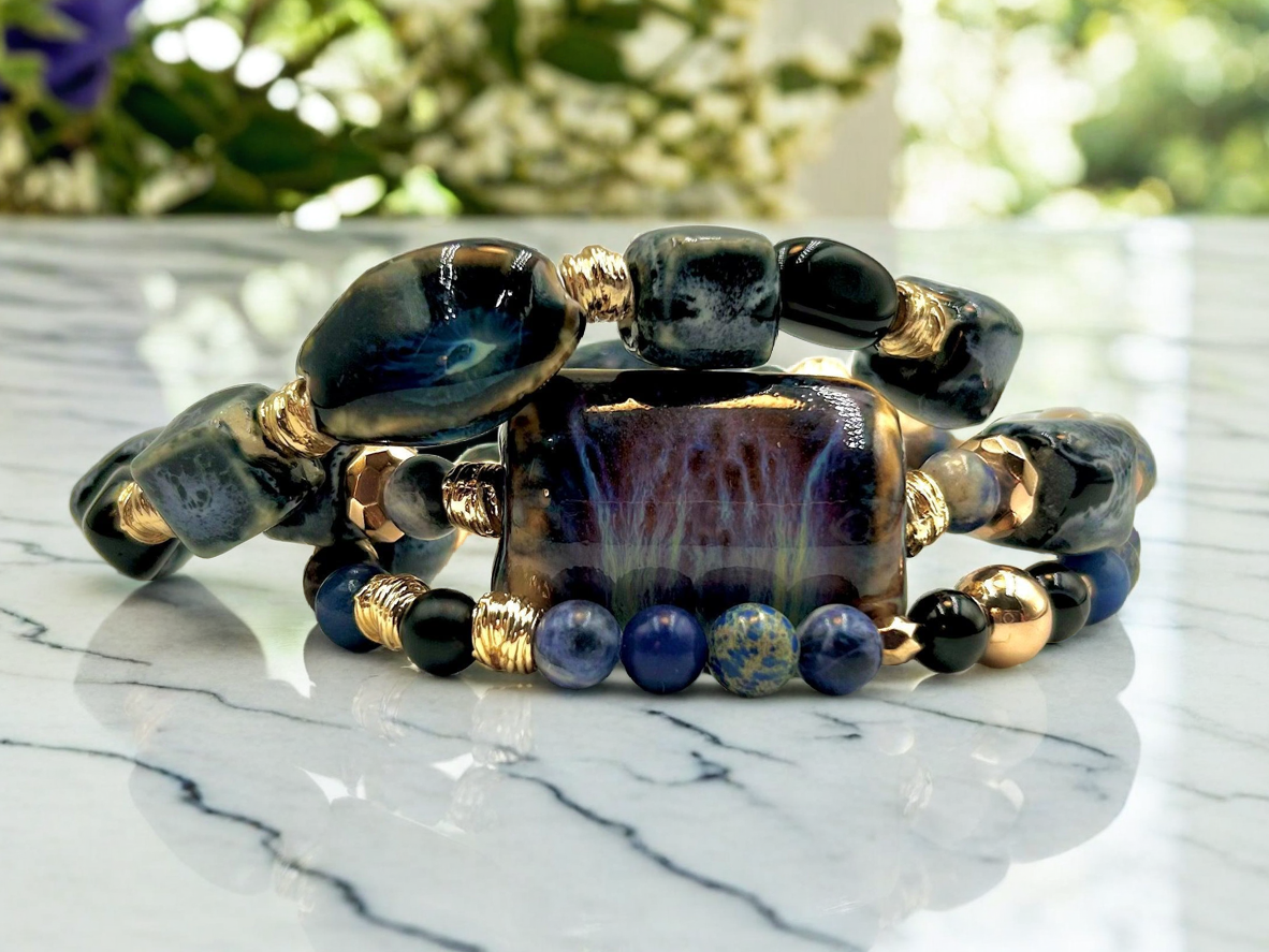 True Blue - Single Strand Bracelet