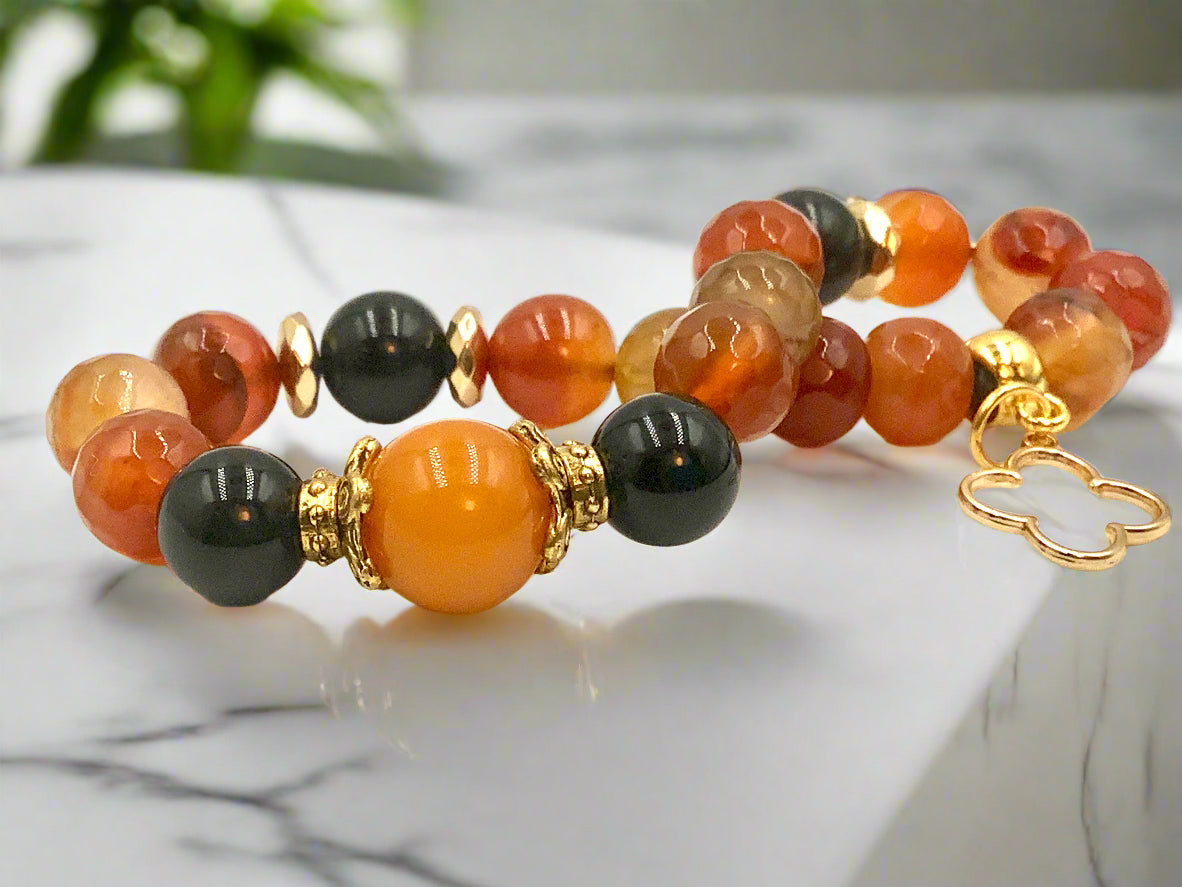Carnelian & Amber - 2 Piece Gift Set