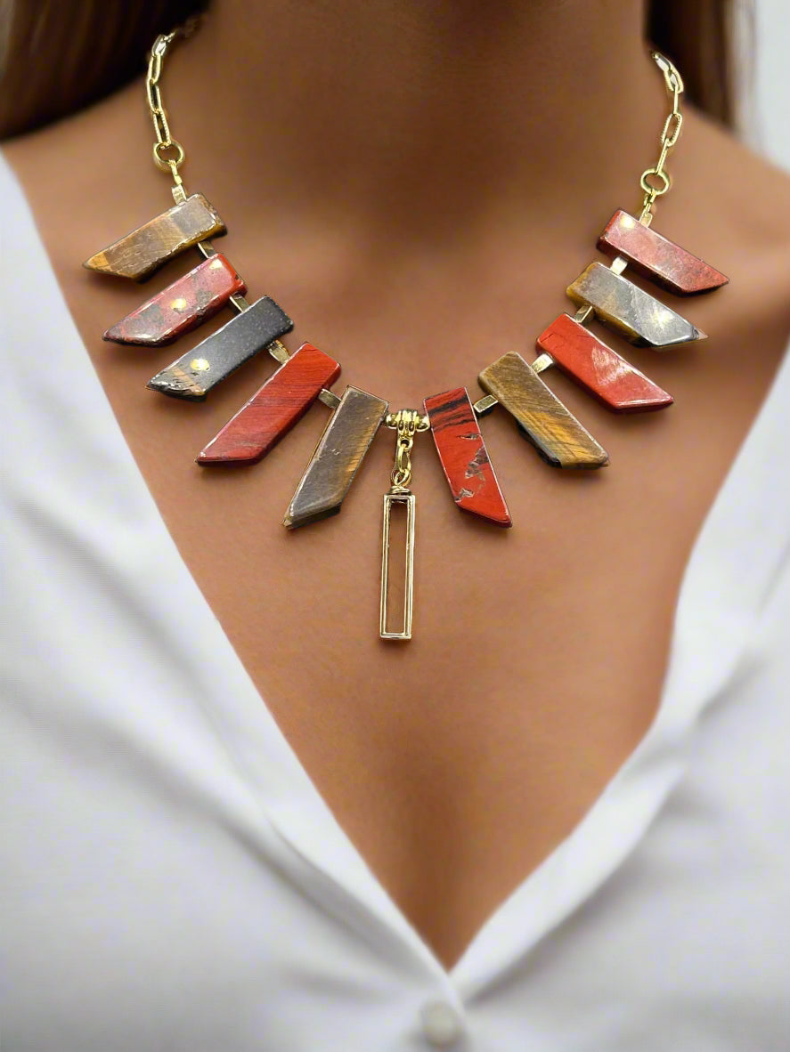 Empress -Beaded Chain Necklace & Earring Set