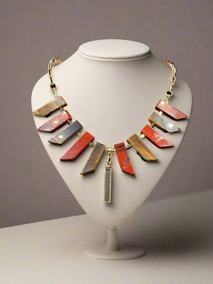 Empress -Beaded Chain Necklace & Earring Set