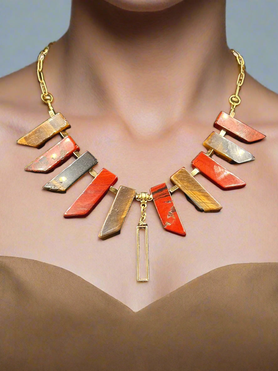 Empress -Beaded Chain Necklace & Earring Set