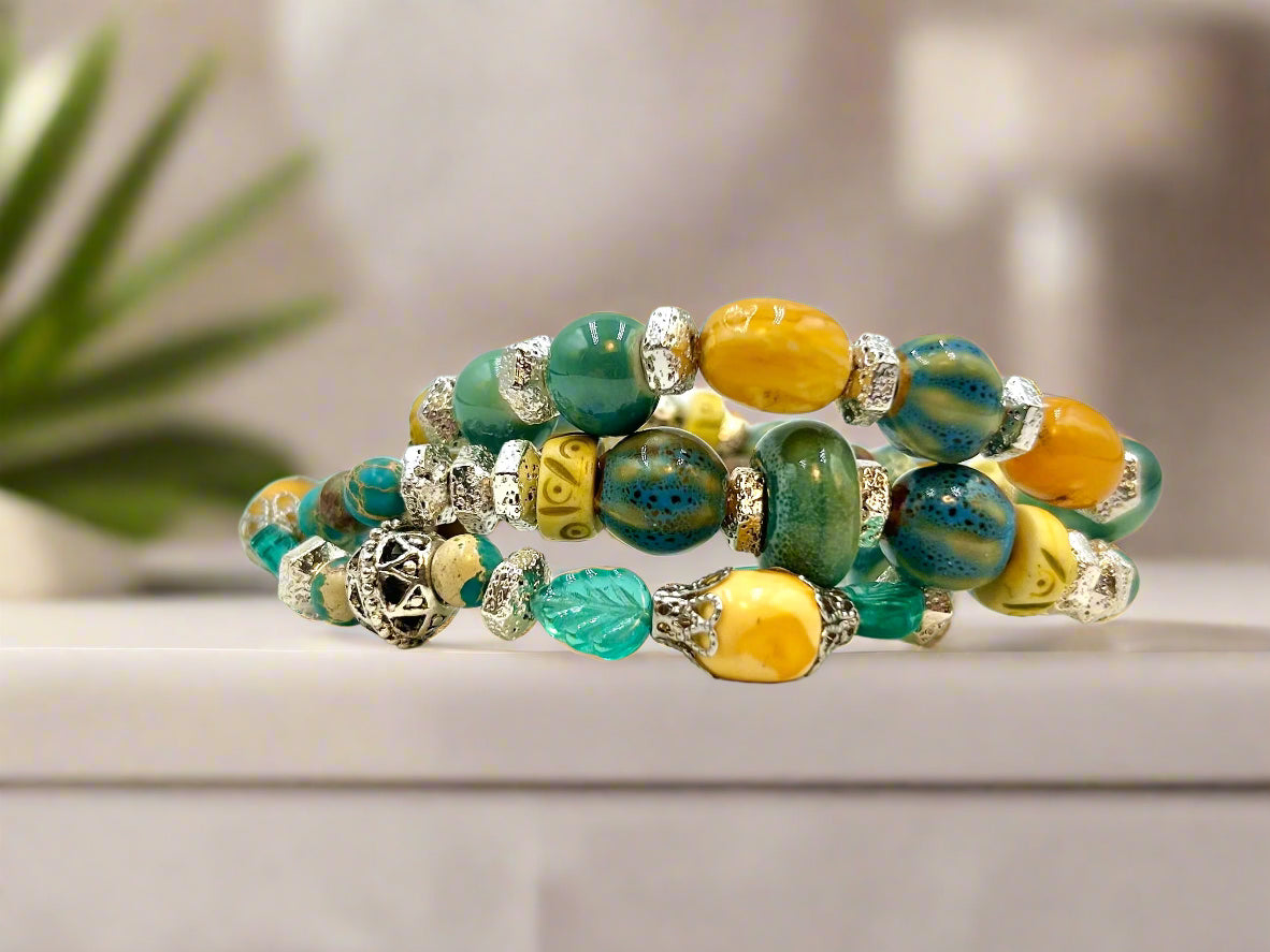 Amber Mist - 3 Piece Bracelet Set