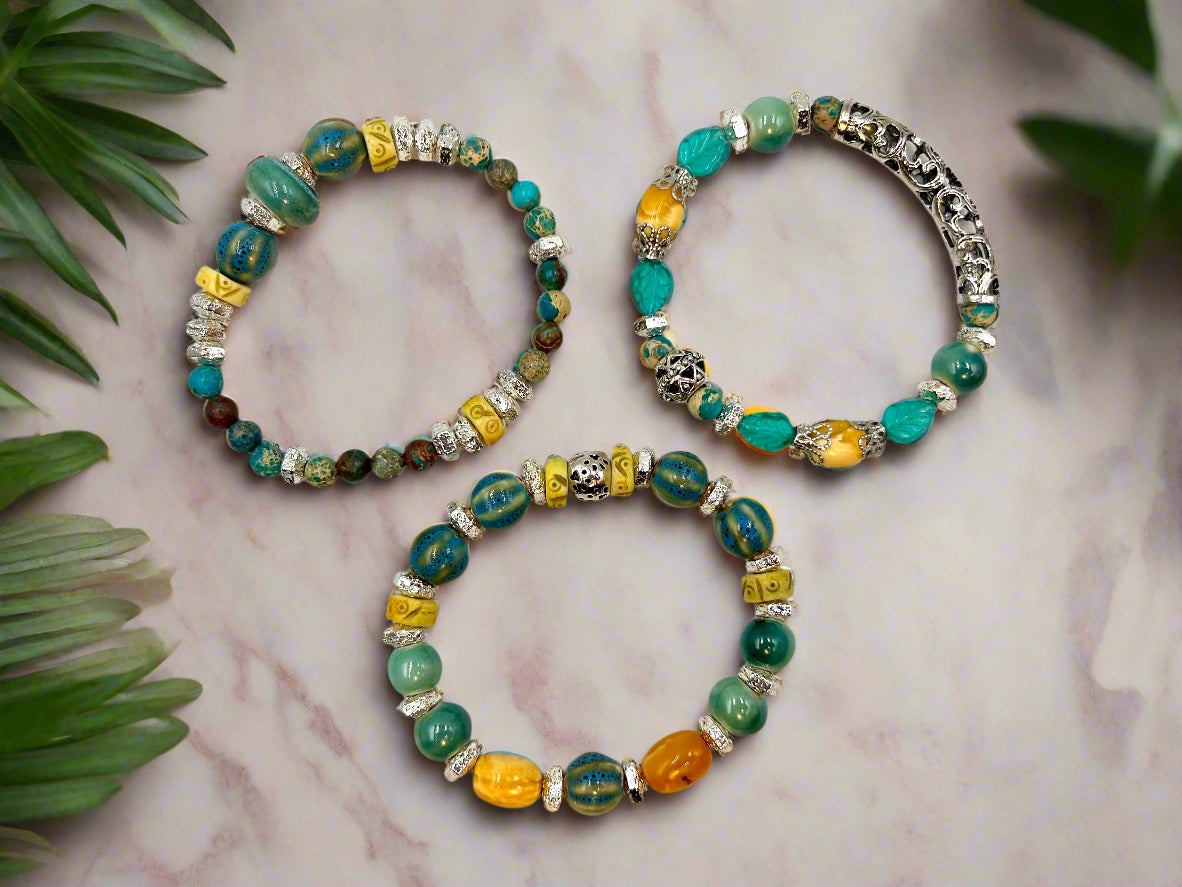 Amber Mist - 3 Piece Bracelet Set