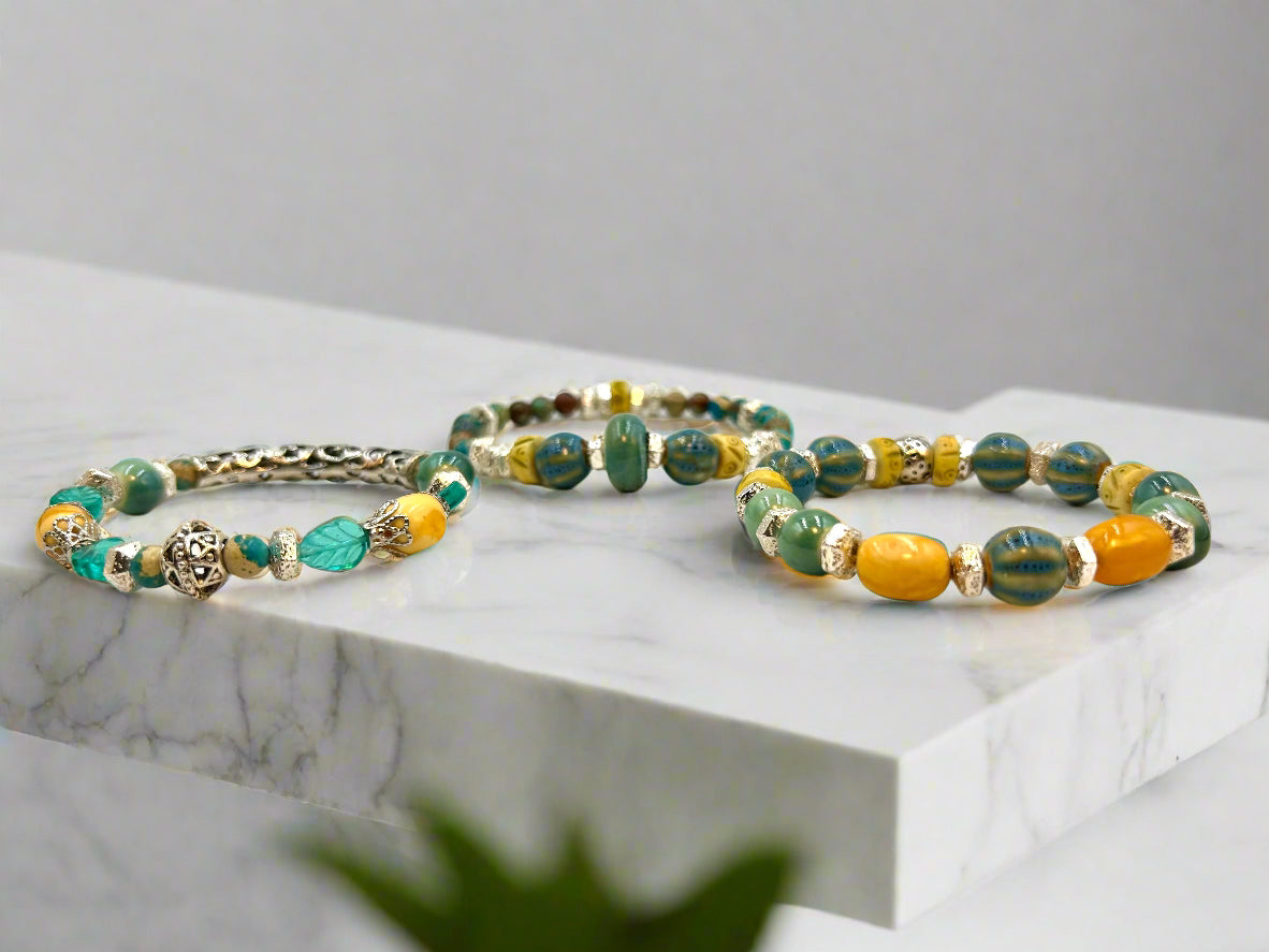 Amber Mist - 3 Piece Bracelet Set