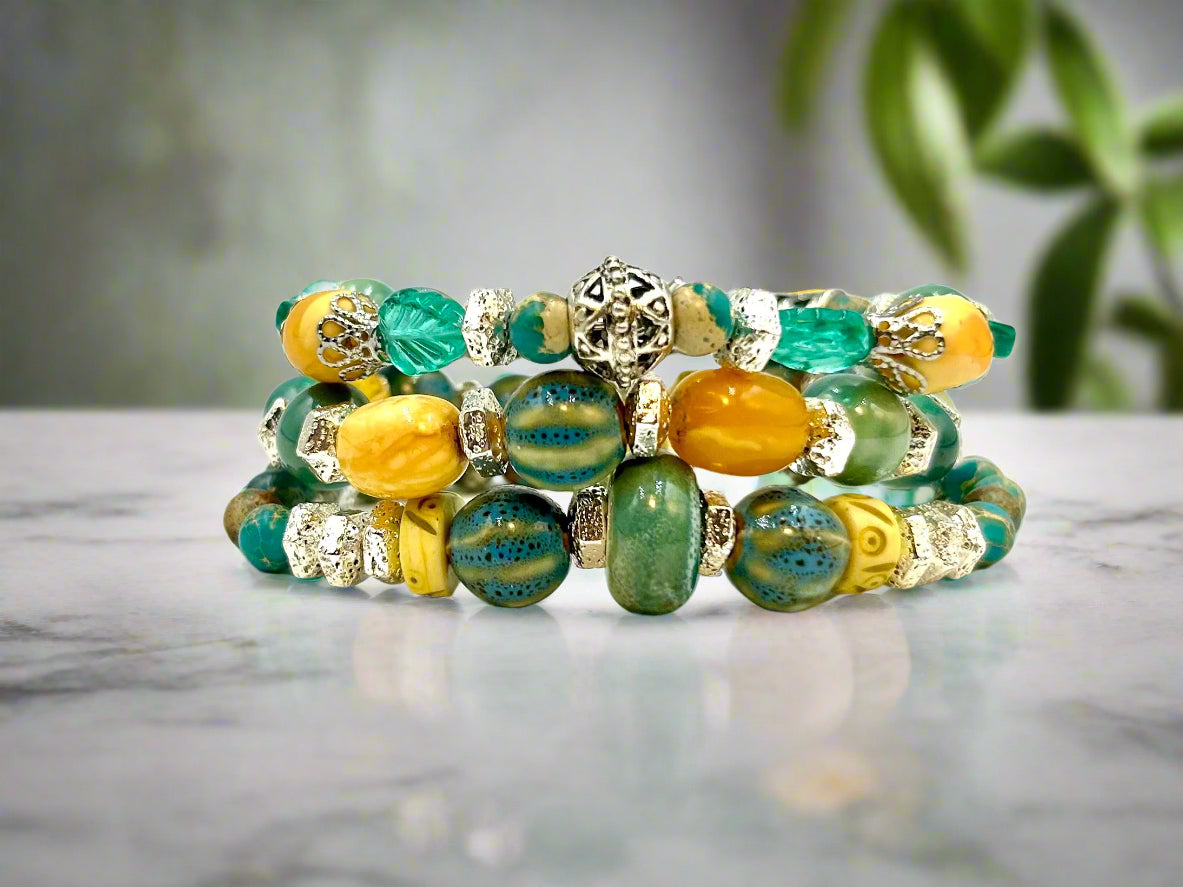 Amber Mist - 3 Piece Bracelet Set