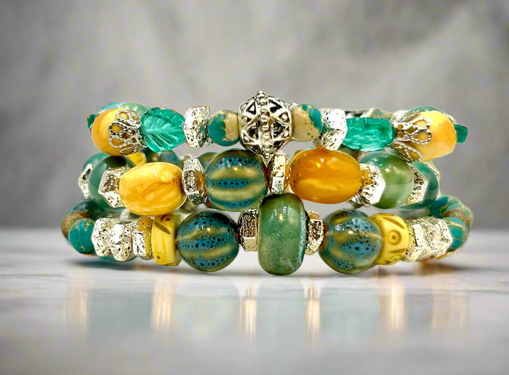 Amber Mist - 3 Piece Bracelet Set
