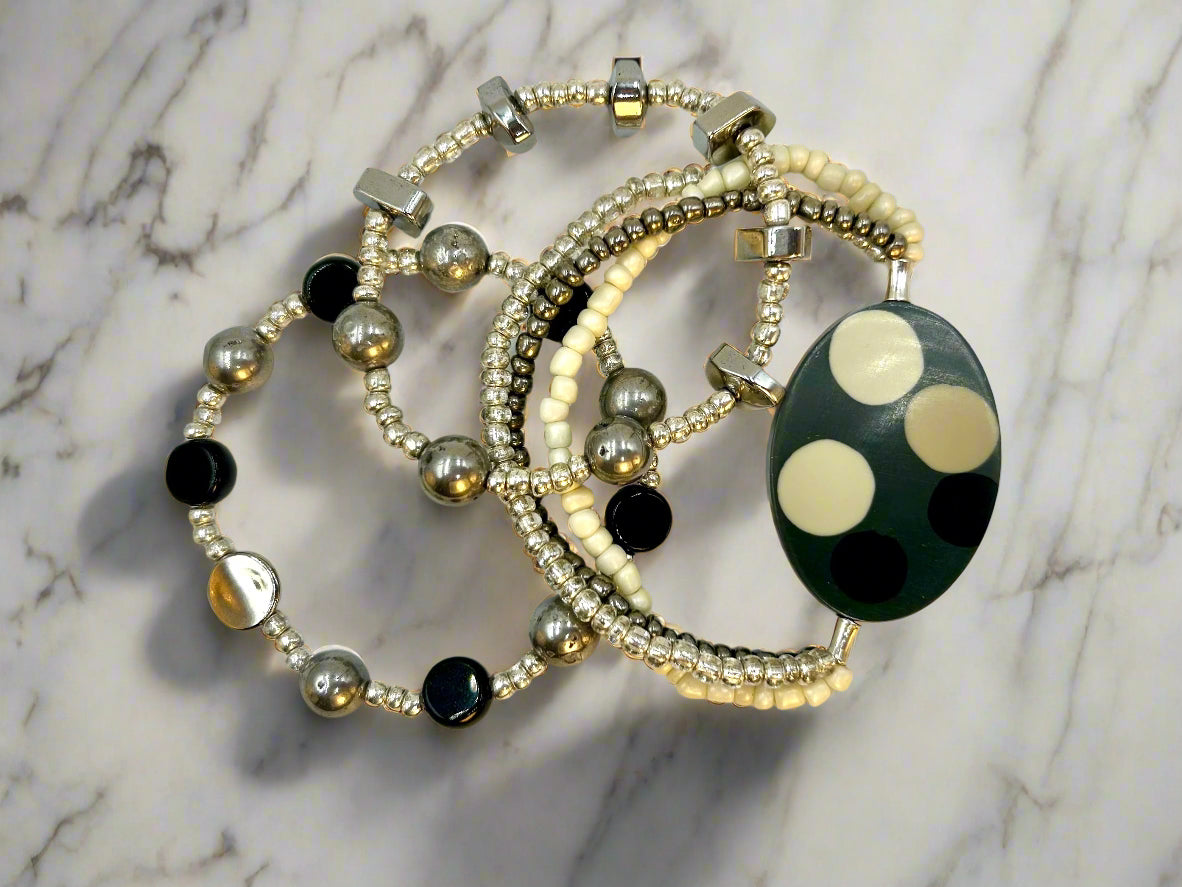 Retro Spot - 3 Piece Bracelet Set