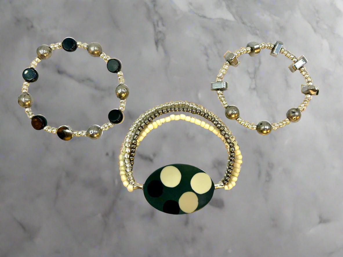 Retro Spot - 3 Piece Bracelet Set
