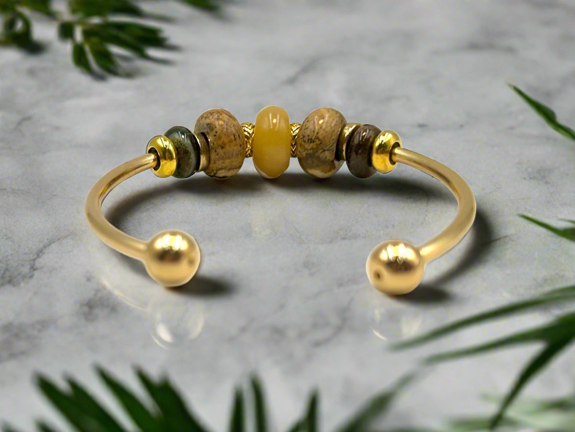 Topaz Embrace - Single Cuff Bangle