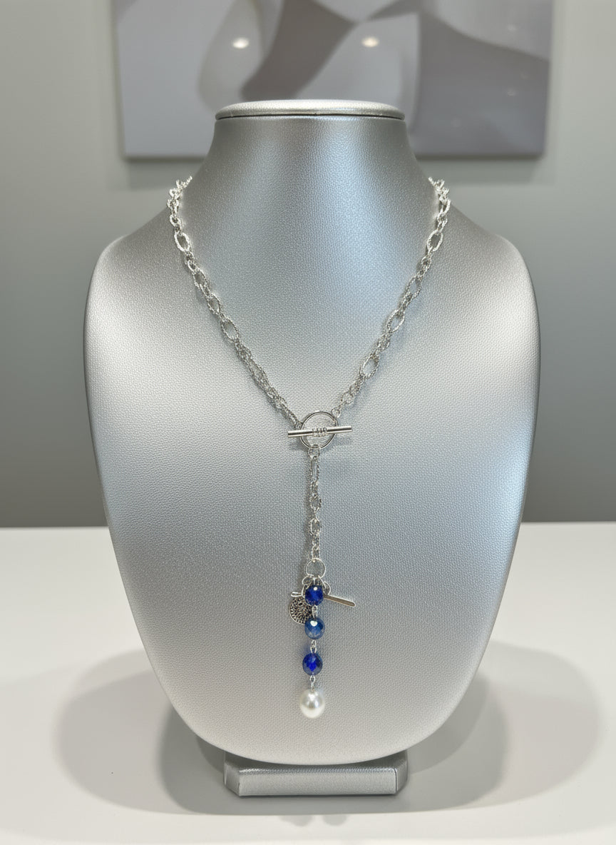 Celestial Bloom - Beaded Chain Necklace