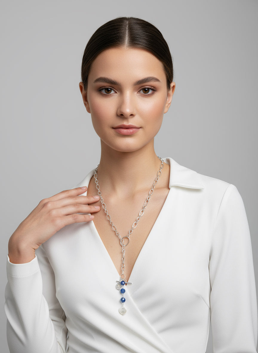 Celestial Bloom - Beaded Chain Necklace