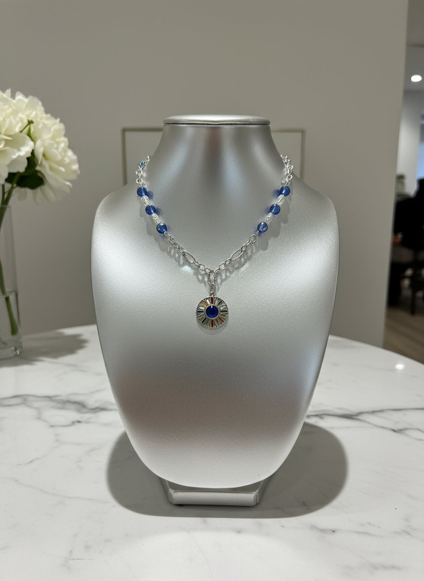Celestial Bloom - Beaded Chain Necklace