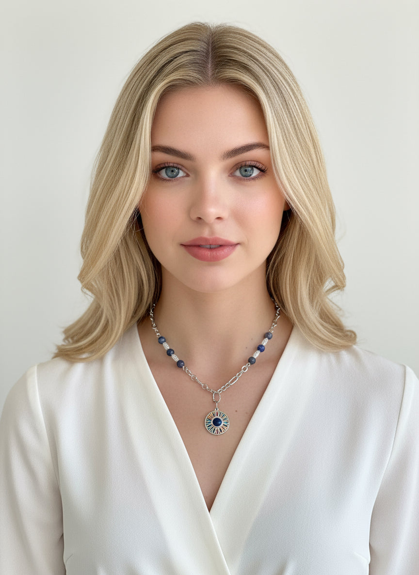 Celestial Bloom - Beaded Chain Necklace