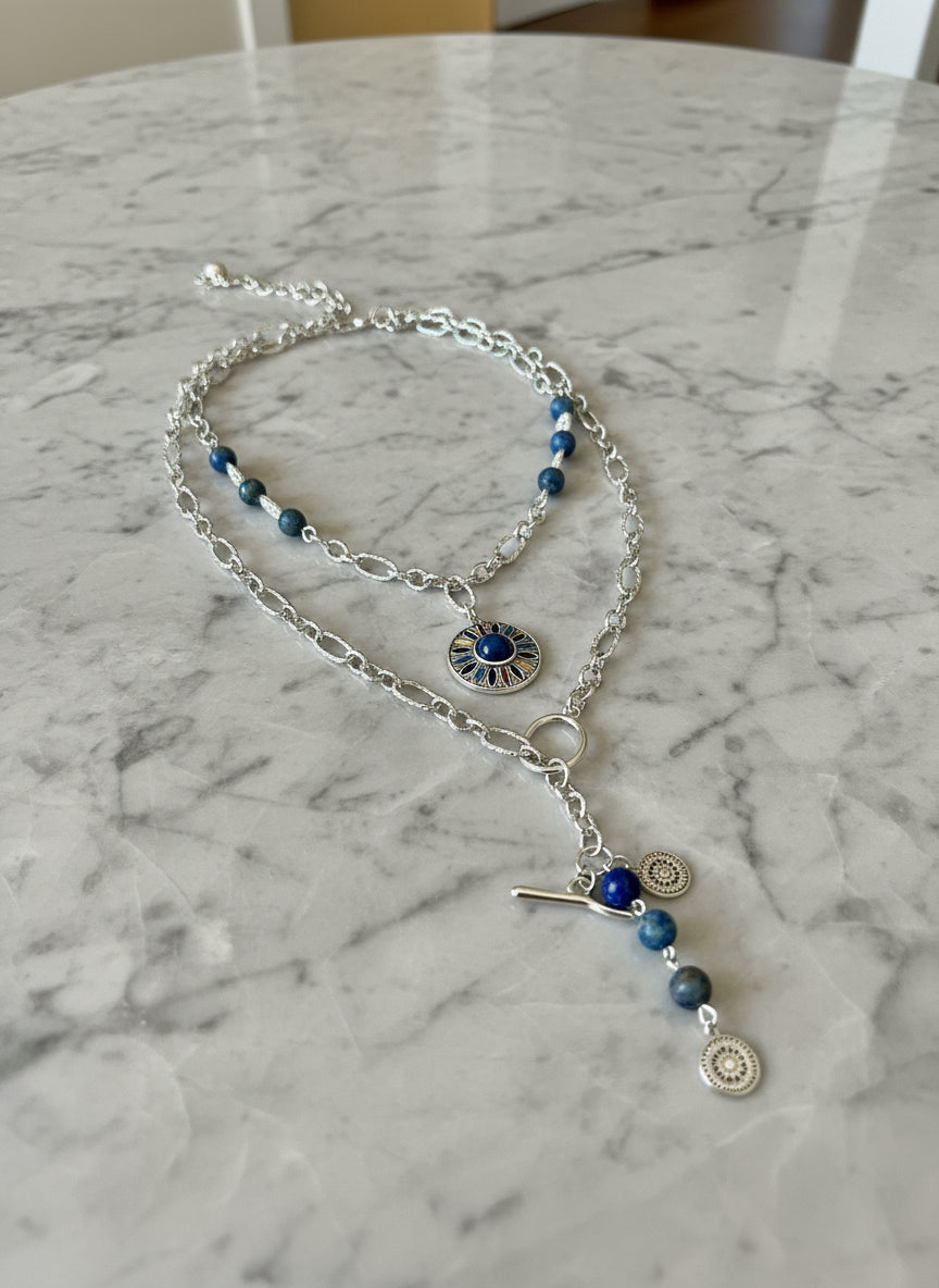 Celestial Bloom - Beaded Chain Necklace
