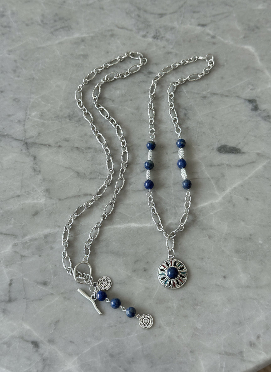 Celestial Bloom - Beaded Chain Necklace