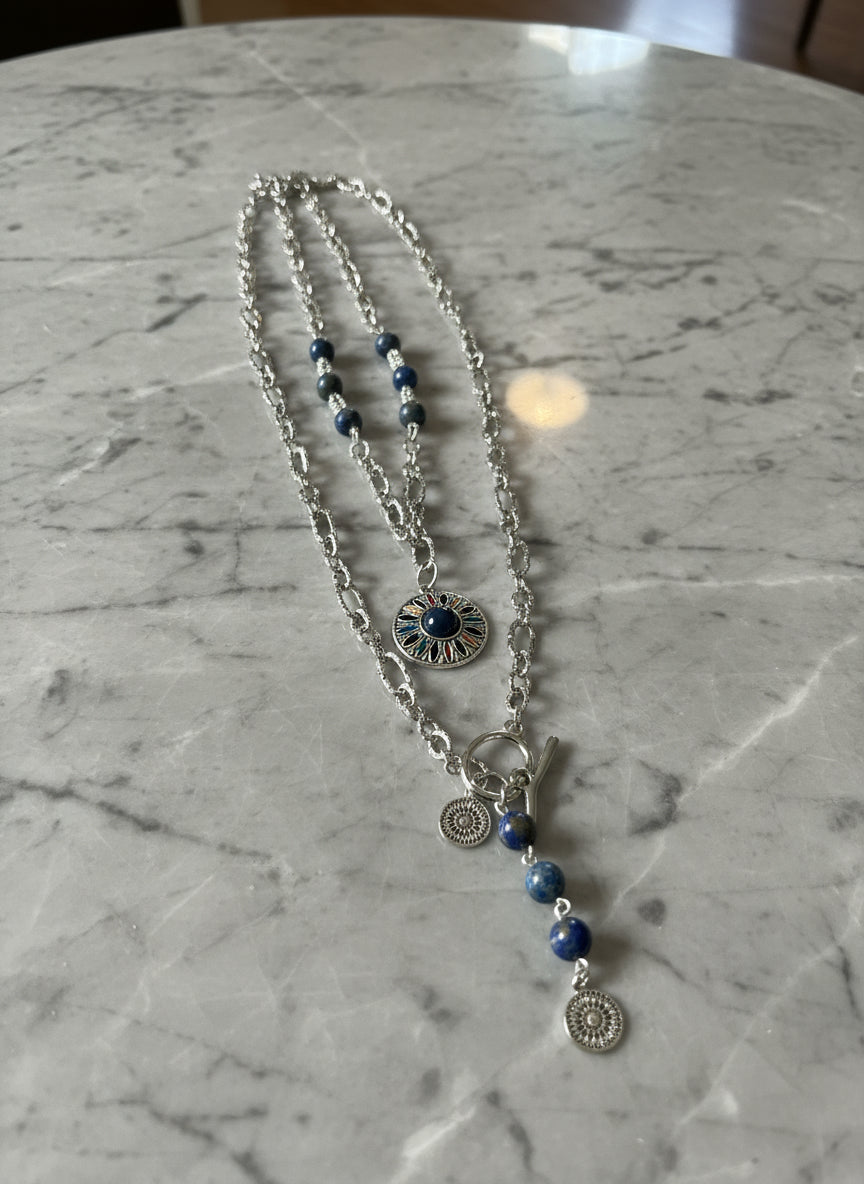 Celestial Bloom - Beaded Chain Necklace