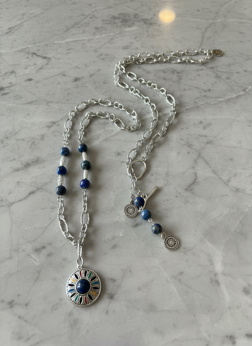 Celestial Bloom - Beaded Chain Necklace