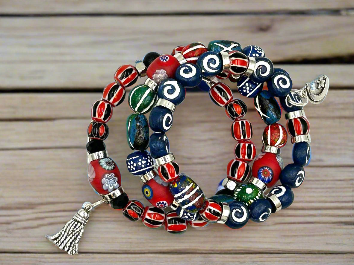 Dockside Shuffle - Memory Wrap Bracelet