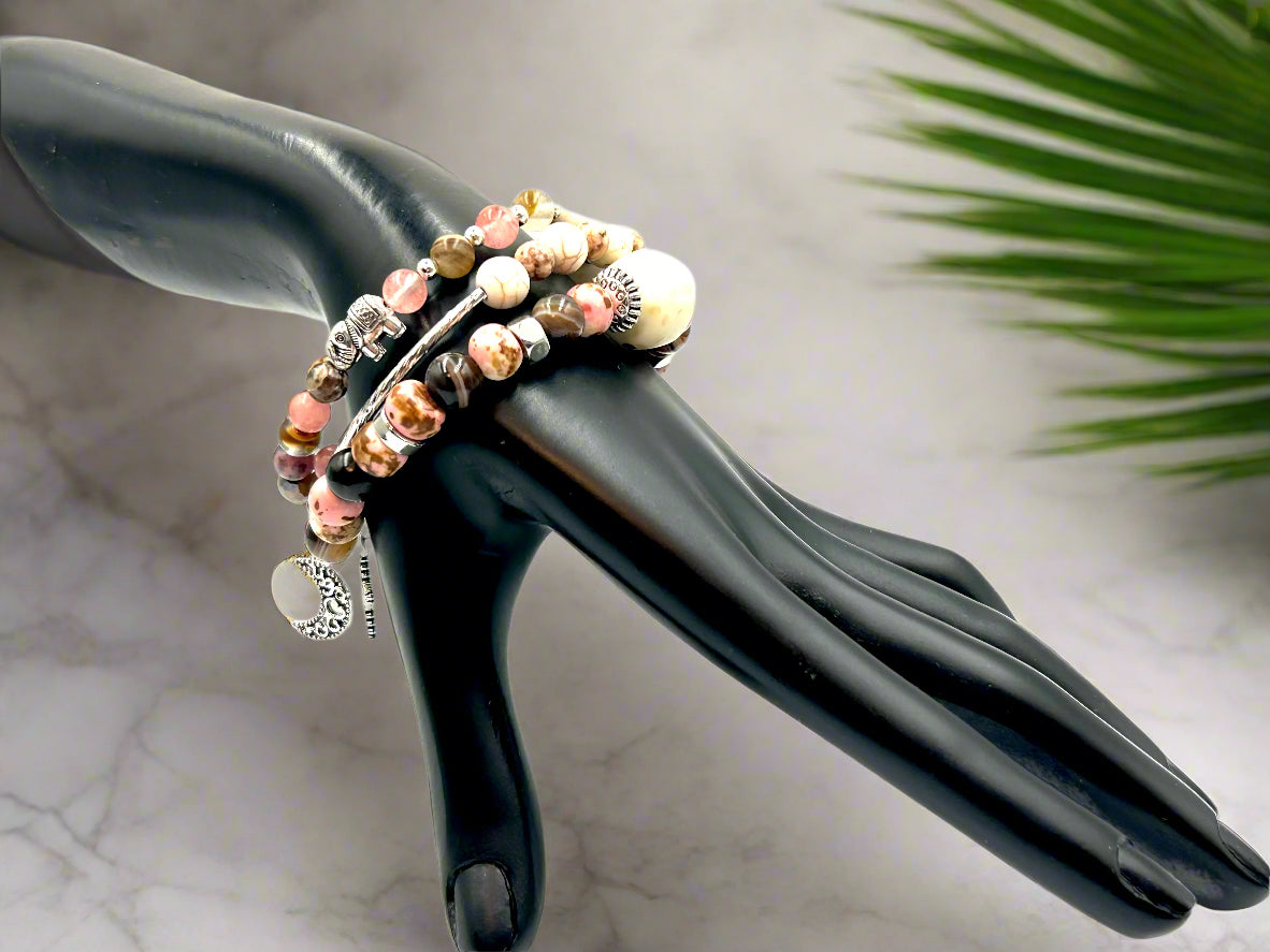 Earthy Pinks - Memory Wrap Bracelet