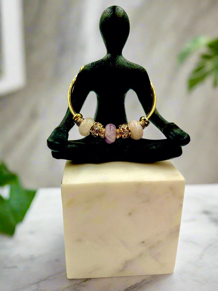 Lavender Rose - Single Cuff Bangle