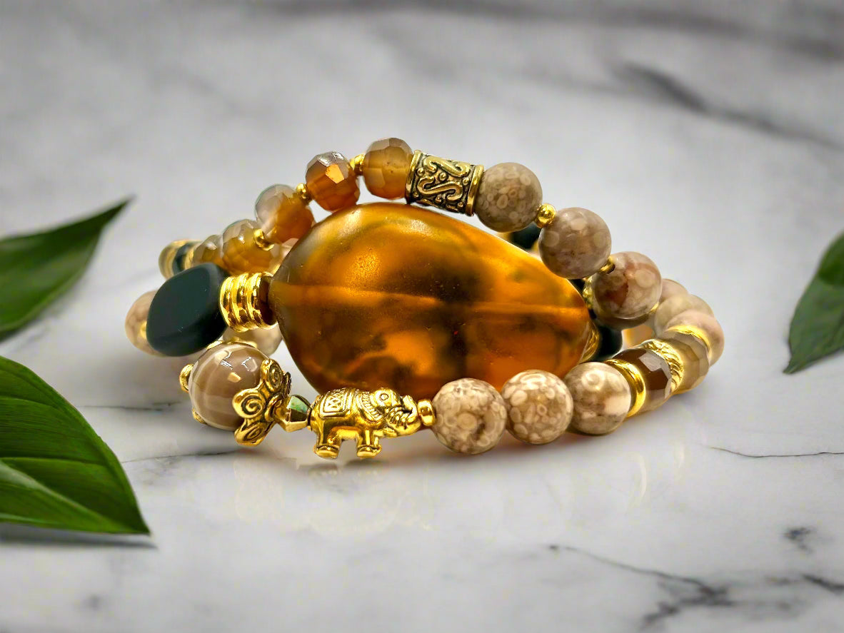 Cognac Sunrise - 3 Piece Bracelet Set