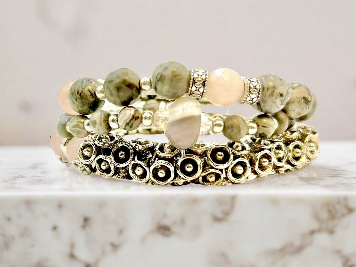 Eternal Bloom - 3 Piece Bracelet Set