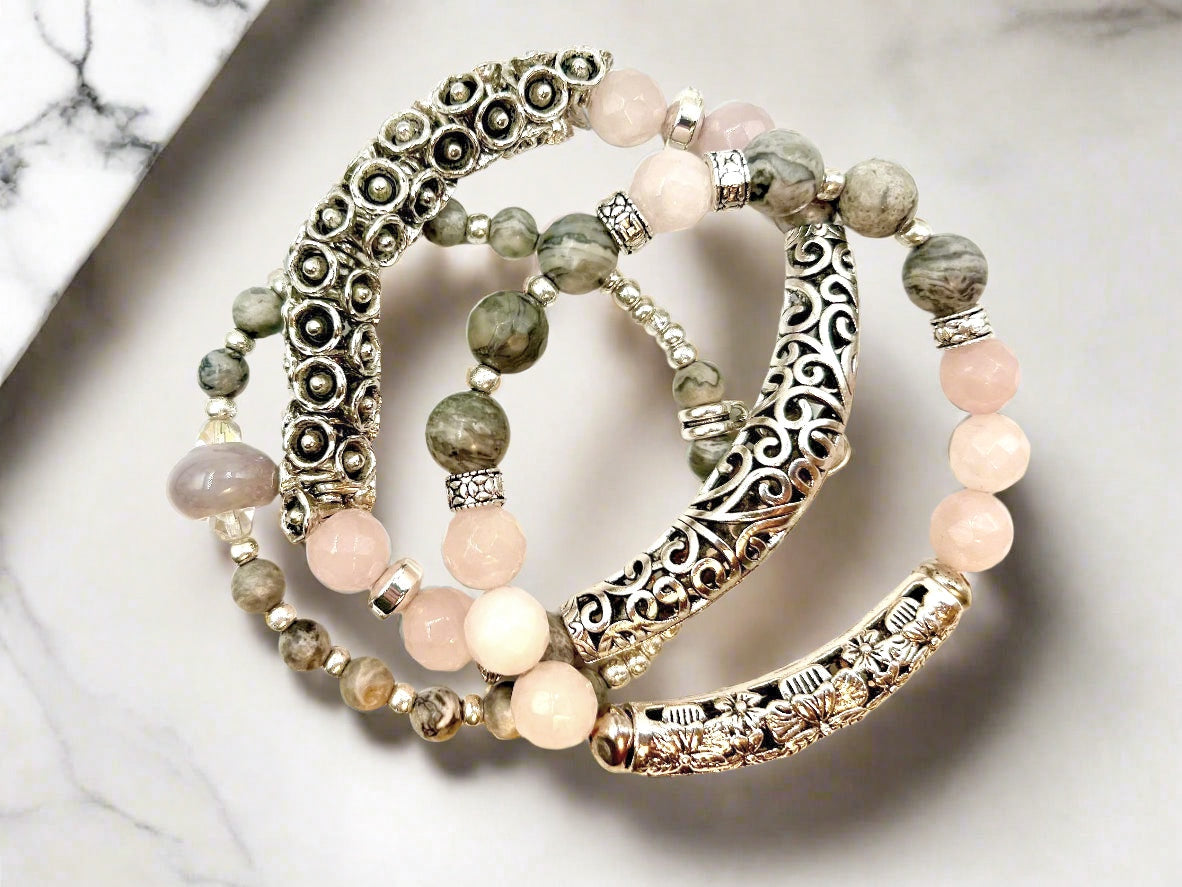 Eternal Bloom - 3 Piece Bracelet Set
