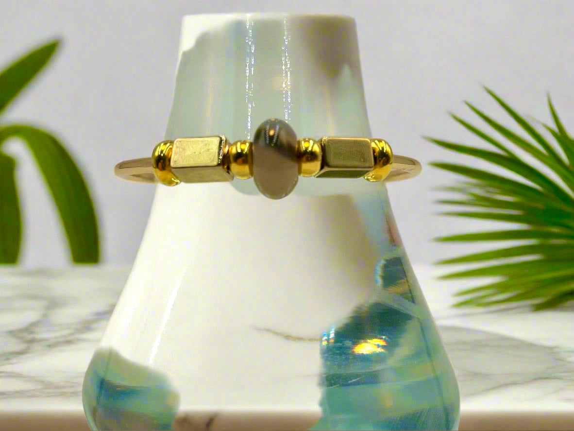 Smokey Agate - Single Cuff Bangle