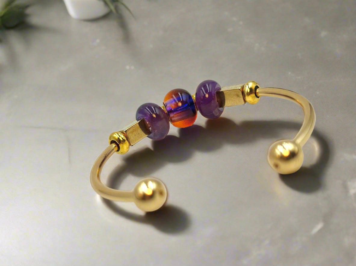 Iris Shimmer - Single Cuff Bangle