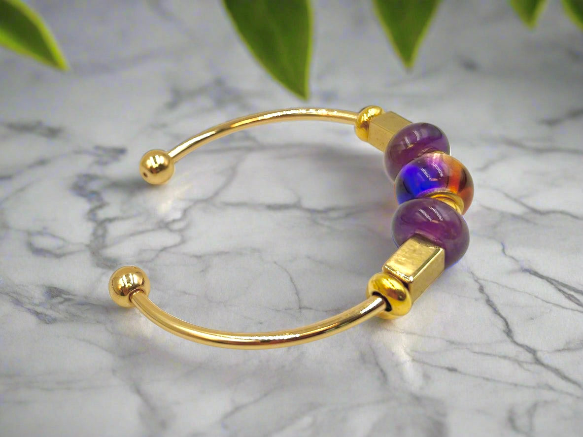 Iris Shimmer - Single Cuff Bangle
