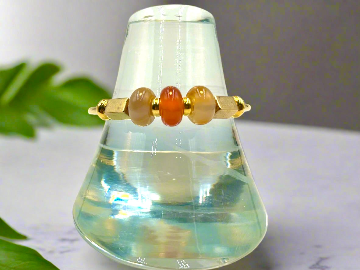 Carnelian Motif - Single Cuff Bangle