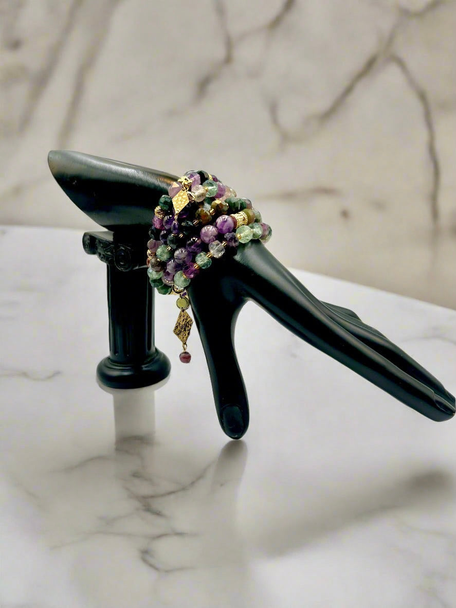 Amethyst Dewdrop - 3-Way Necklace & Bracelet