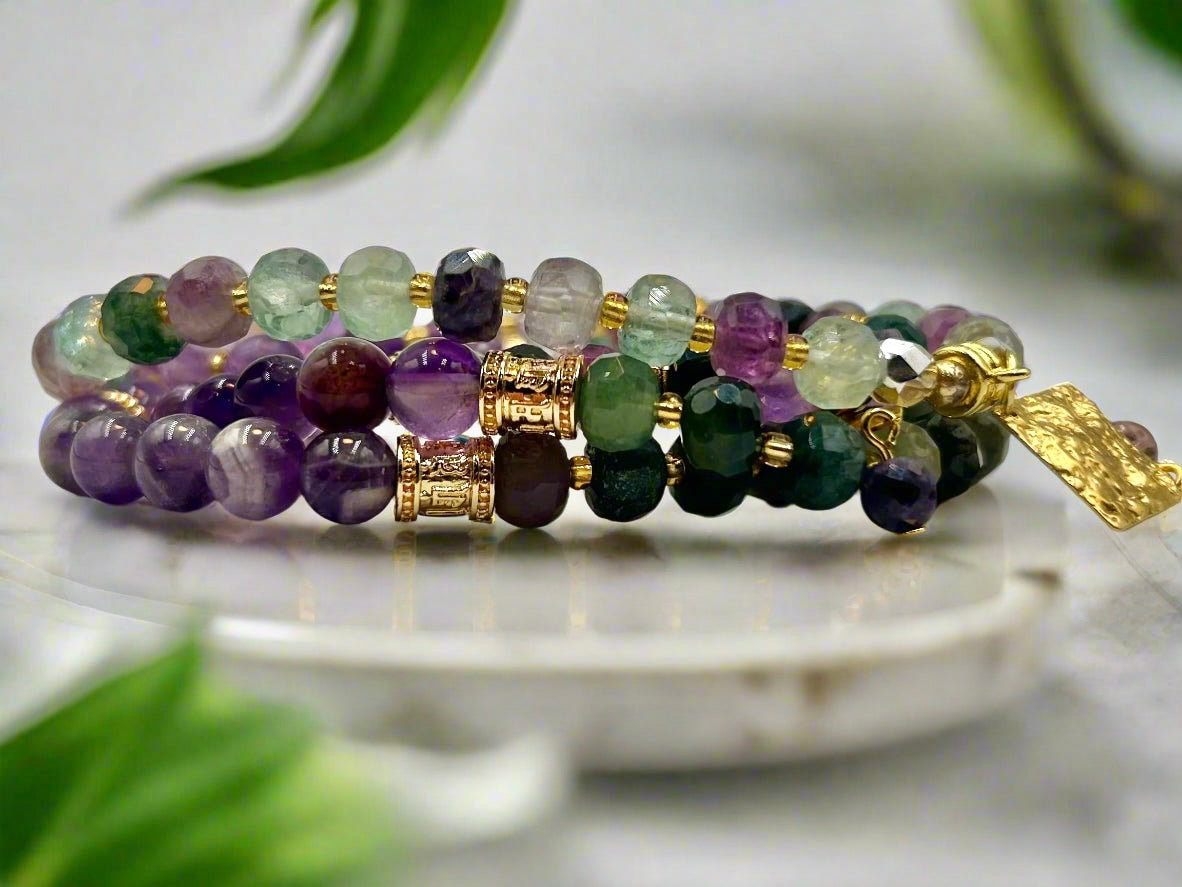 Amethyst Dewdrop - 3-Way Necklace & Bracelet