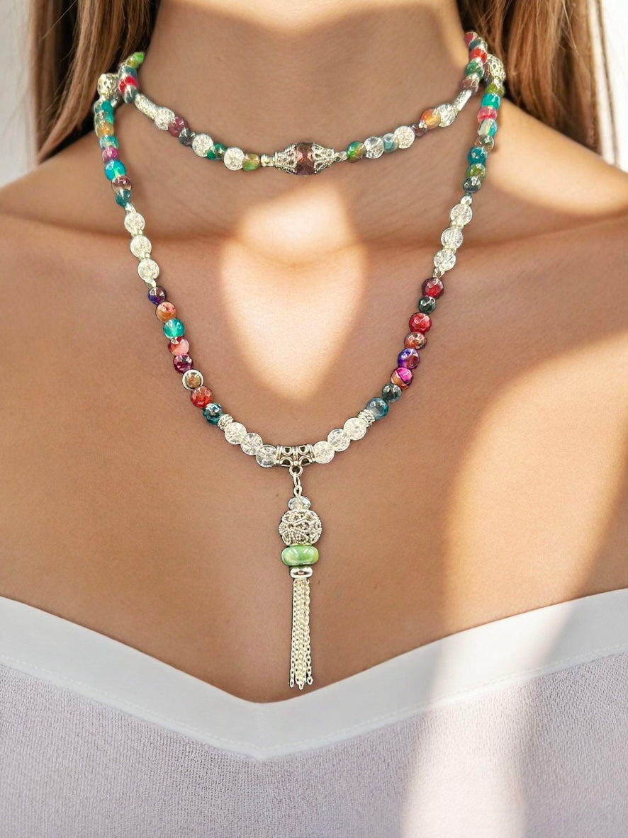 Wine Flower - 3-Way Necklace & Bracelet