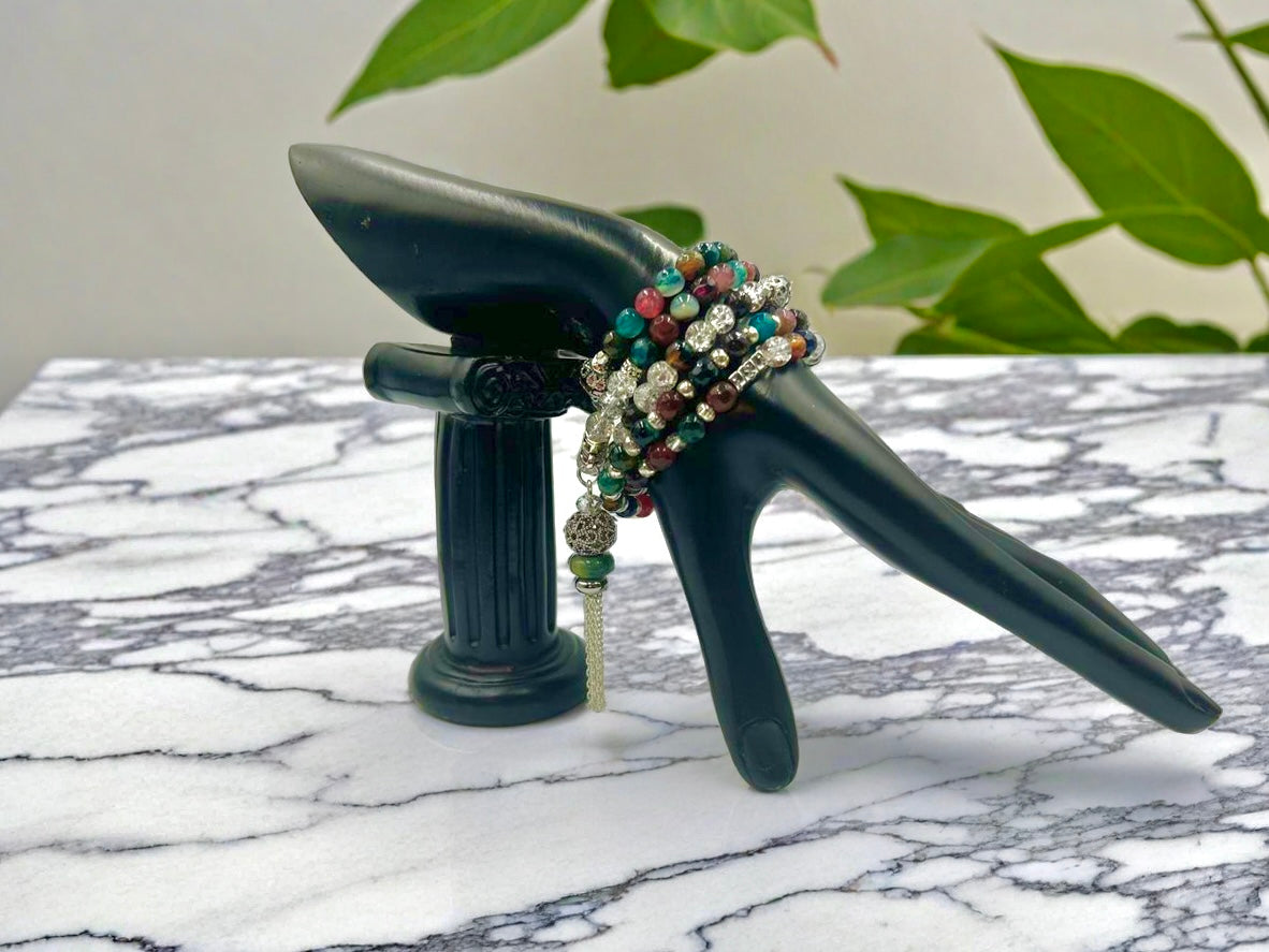 Wine Flower - 3-Way Necklace & Bracelet
