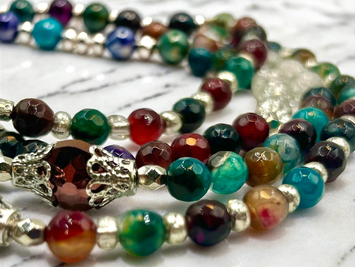 Wine Flower - 3-Way Necklace & Bracelet