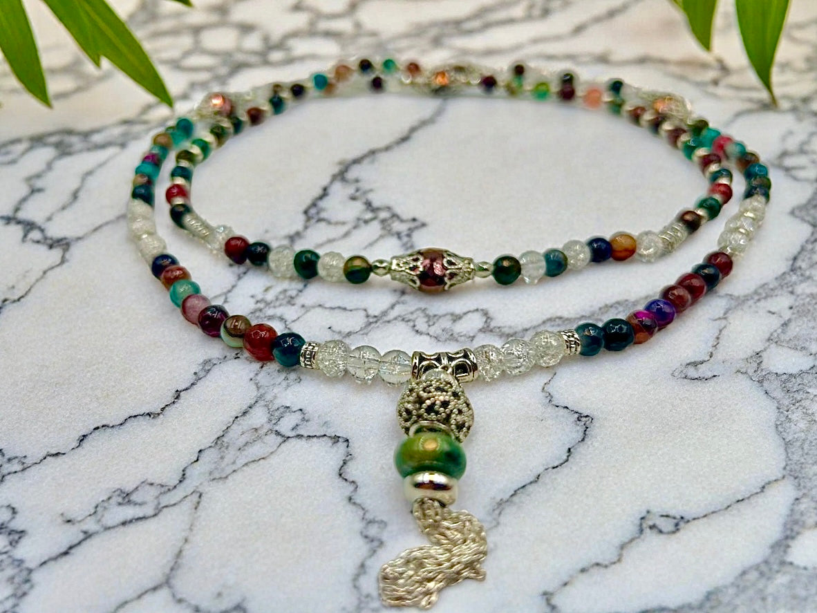 Wine Flower - 3-Way Necklace & Bracelet