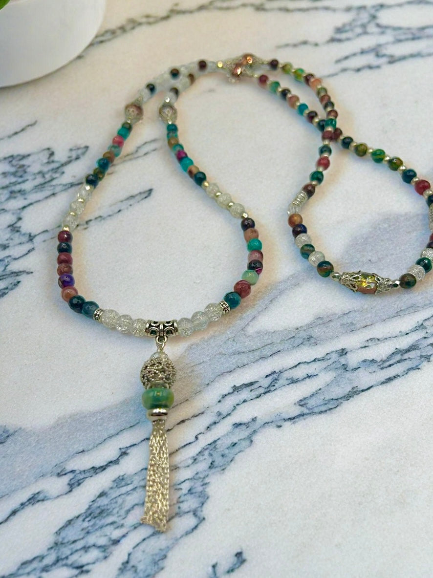 Wine Flower - 3-Way Necklace & Bracelet