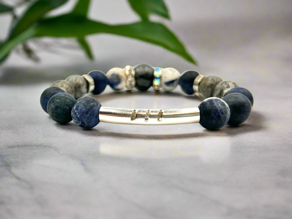 Frosted Sodalite - Single Strand Bracelet