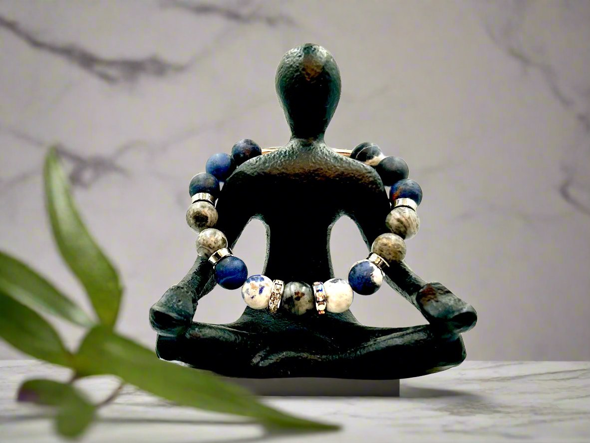 Frosted Sodalite - Single Strand Bracelet