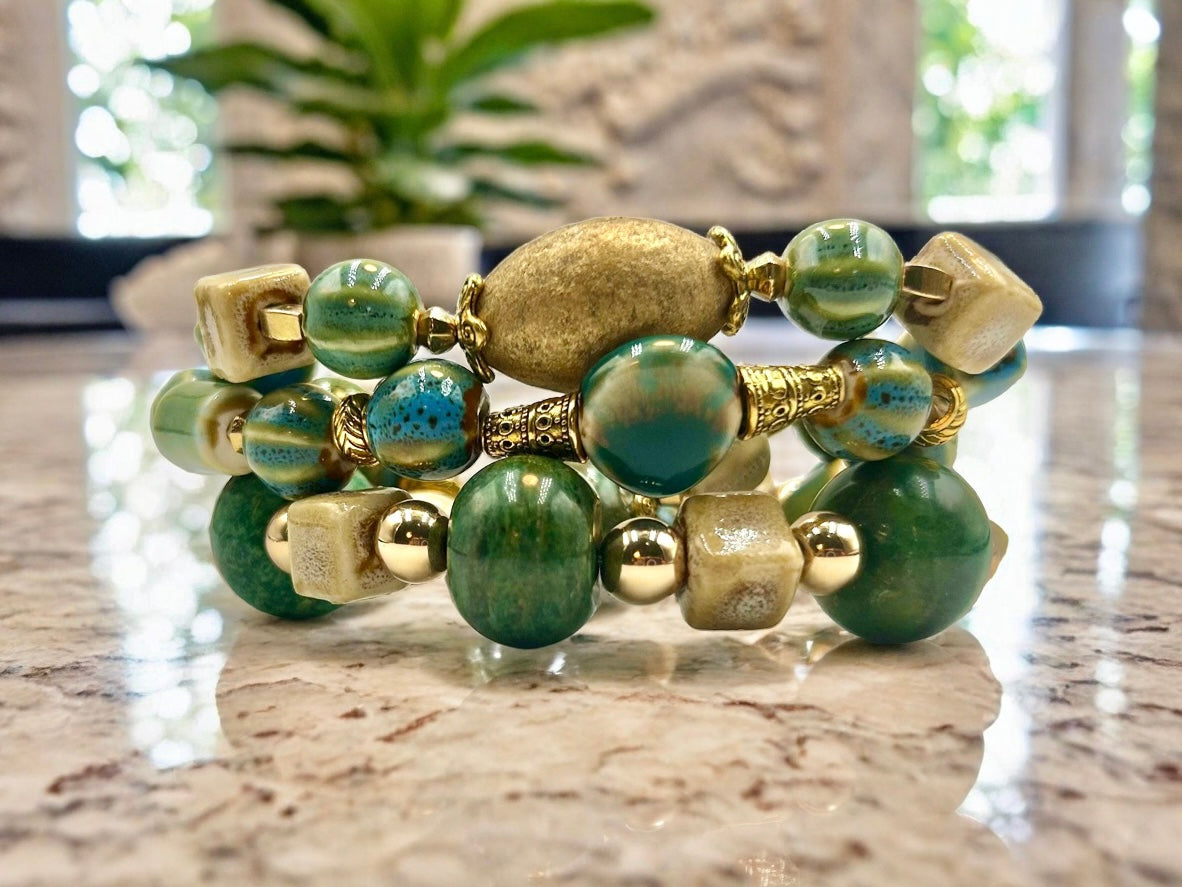 Jasper Tide - 3 Piece Bracelet Set
