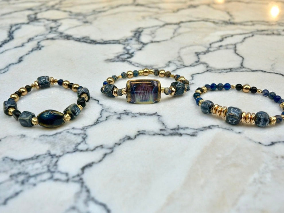 Blue Horizon - 3 Piece Bracelet Set