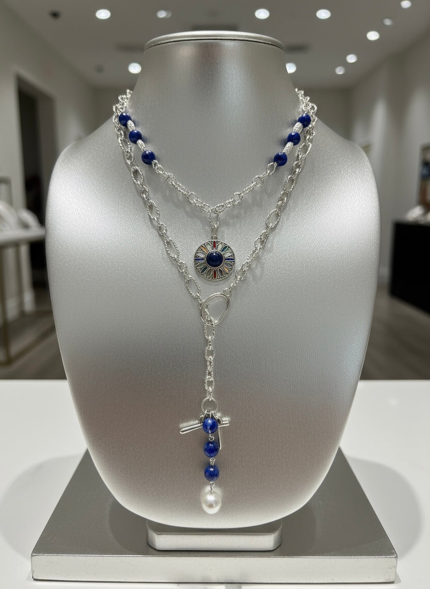 Celestial Bloom - Beaded Chain Necklace