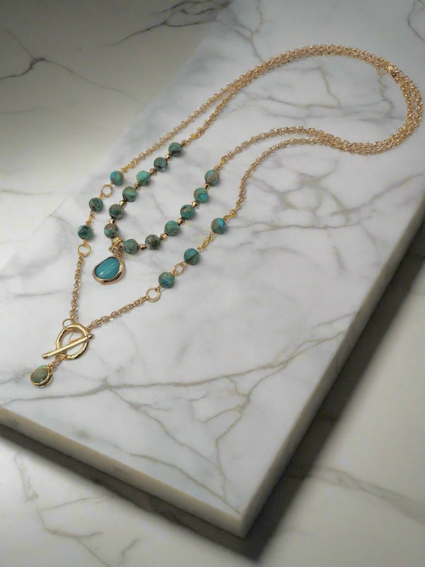 Jasper Cove - Beaded Chain Necklace