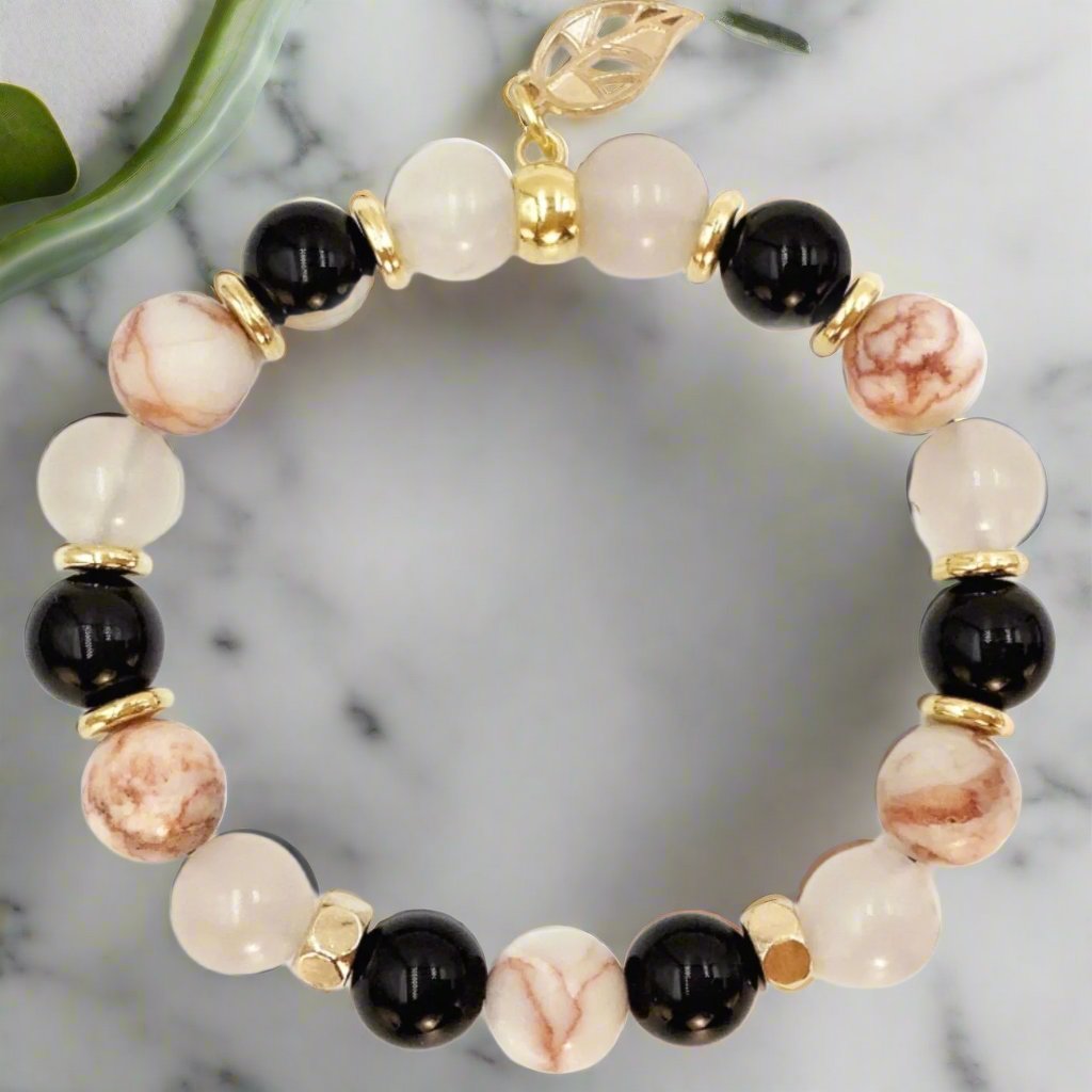 Onyx & Net - Single Strand Bracelet